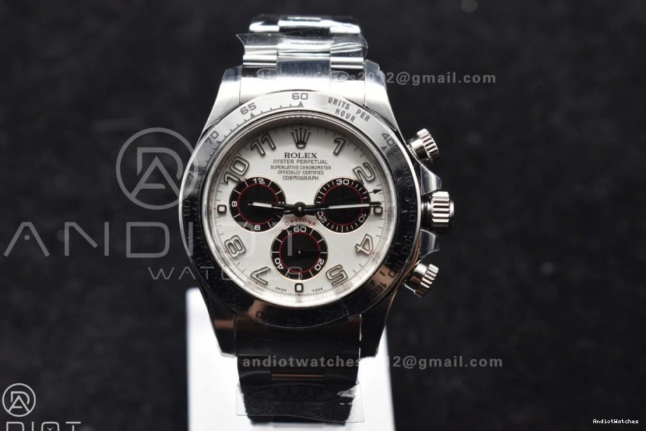 Supportive V SS Markers 1:1 Bracelet SA4130 Best 116509 on White 744 Dial Clean Edition Arabic Daytona 0401